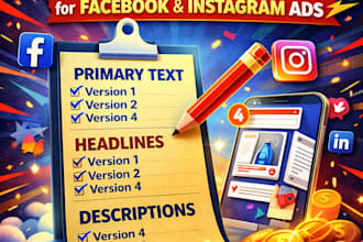 write high converting facebook and instagram ad copy with multiple variations