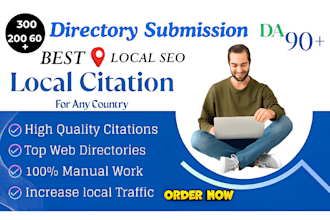do 300 top local citations and directory submissions for local SEO