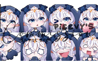 make cute stylized emotes for you
