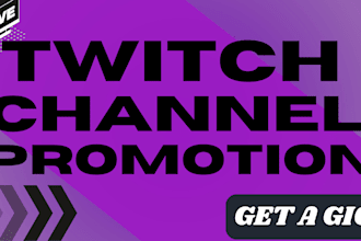 do twitch channel promotion to get live viewers