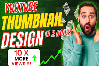 design attractive eye catchy youtube thumbnail within 2hrs