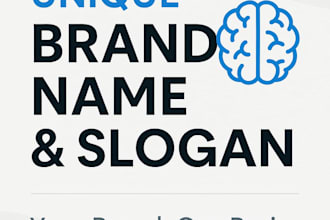 create a unique and catchy brand name, slogan and logo for your business