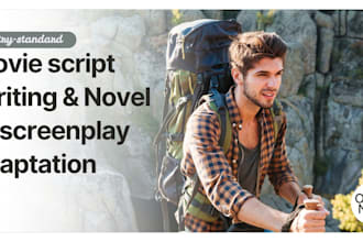 write industry standard movie script and adapt novel to screenplay screenwriting