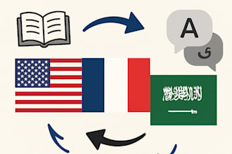 translate documents, articles, emails, or website content between en,fr,ar