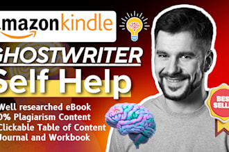 write self help or mental health ebook, journal and workbook, ebook ghostwriter