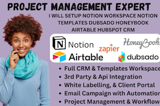 build notion workspace notion templates dubsado honeybook airtable hubspot crm