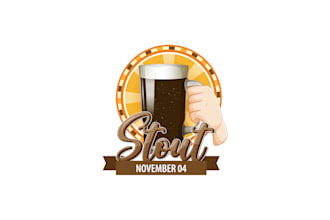 design a fun beer mug mascot with mustache for breweries, pubs, or merch brandin