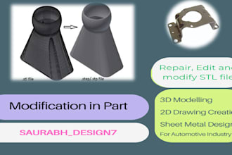 do stl to parametric modeling and 3d modelling