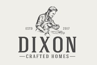 design unique carpenter, woodworking and furniture logo
