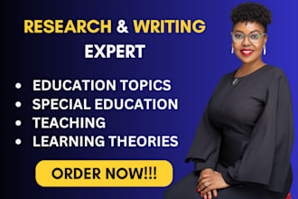 research and write educational topics and special education within 24 hours