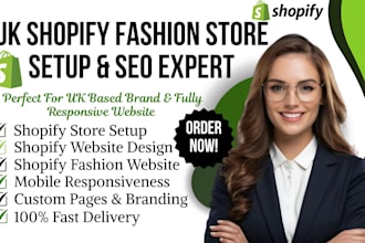 uk shopify store setup, UK shopify fashion store setup, UK shopify fashion SEO