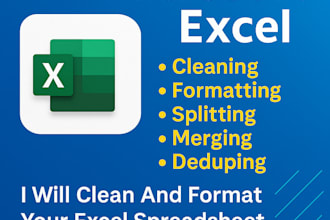 cleaning, formatting, merging, and splitting the excel data