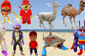 make gta 5 and fivem peds, props, resize, baby peds, animated props ,facial rig