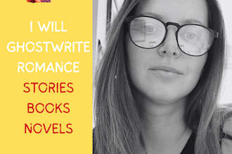 ghostwrite romance book erotic story ya romance novel writer fiction ghostwriter