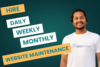 be virtual assistant for wix, squarespace, and wordpress website maintenance