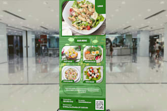 design modern and professional banners and signage for food, product, and promos