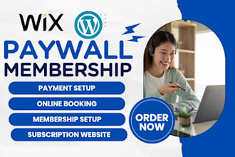setup booking website with paywall membership website for digital entrepreneurs