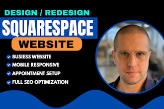 build squarespace website design, develop squarespace website redesign with SEO