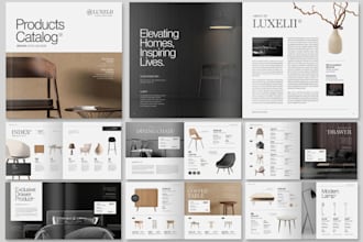 design magazine layout, product catalog, brochure, lookbook, or magazine cover