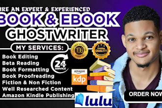 non fiction ghostwriter, ebook ghostwriter, developmental edit, KDP book writer