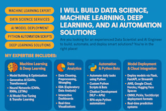 build data science, machine learning, deep learning, and ai automation solutions