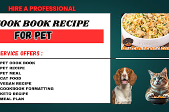 custom cookbook recipe, cat, dog cookbook recipe, pet care homemade treats