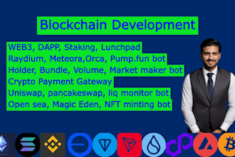 be blockchain developer for solana, trading bot, presale, dex, staking dapp web3