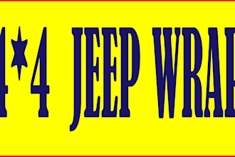 make eye catching custom 4x4 jeep design, any bike, vehicle wraps