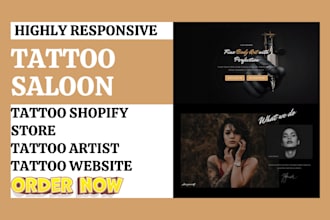 design a tattoo shopify store tattoo artist tattoo equipment store tattoo studio