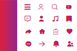 design unique custom vector icons and professional logo