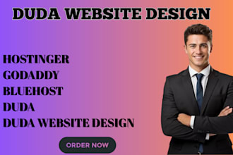do duda website design, setup hostinger, bluehost, godaddy, duda, duda template