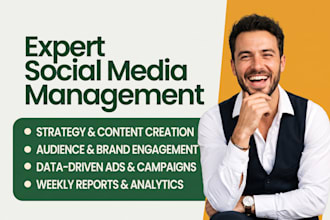 be your dedicated social media marketing manager, social media content creator
