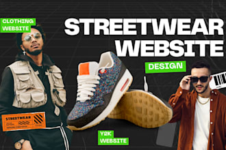 y2k streetwear wordpress website fashion website clothing brand website design
