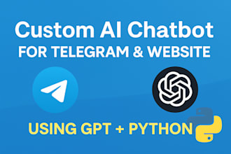 create a custom ai chatbot for website or telegram