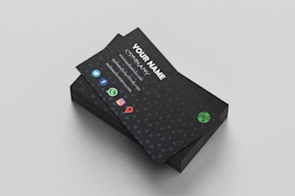 create a modern and professional business card