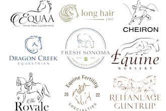 do amazing equestrian equine horse dog and animal pet logo