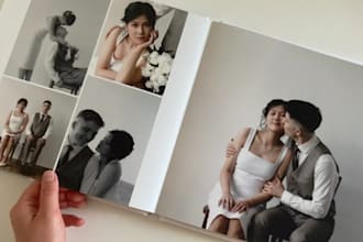 design wedding album photo, family album, baby album, travel album photo book