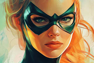 draw comic book art and comic book illustration