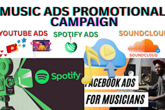 run targeted music ads on facebook to promote apple spotify soundcloud youtube