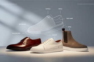 design leather shoe or custom shoes insole outsole, socks liner design tech pack
