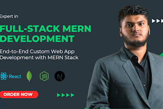 develop custom websites as a mern stack, frontend and backend developer