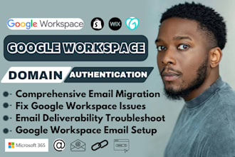 migrate godaddy domain email to google workspace, spf, dkim email authentication