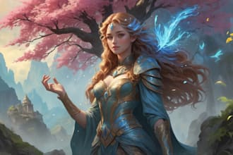 paint semi realistic fantasy art