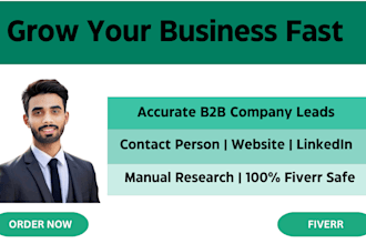 do b2b lead research with targeted company details