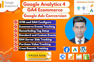 setup google analytics 4,ga4 ecommerce tracking,ga4 server side tracking via GTM