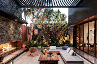 design realistic 3d landscaping for your garden, yard, patio, or terrace
