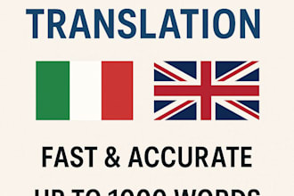 translate from italian to english quickly and accurately