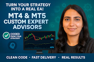 code and convert your strategy to custom expert advisor in metatrader4 ,5