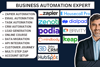 do zoho hubspot zapier zenoti housecall pro dialpad podia brivity keap mindbody