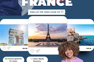 create a custom travel itinerary and plan your trip to france